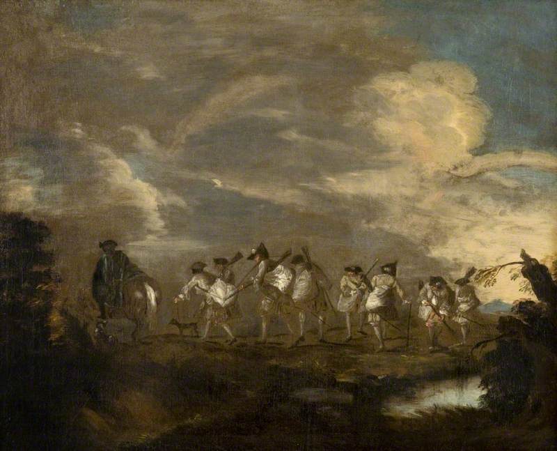 Recrues qui vont rejoindre le régiment - Antoine Watteau