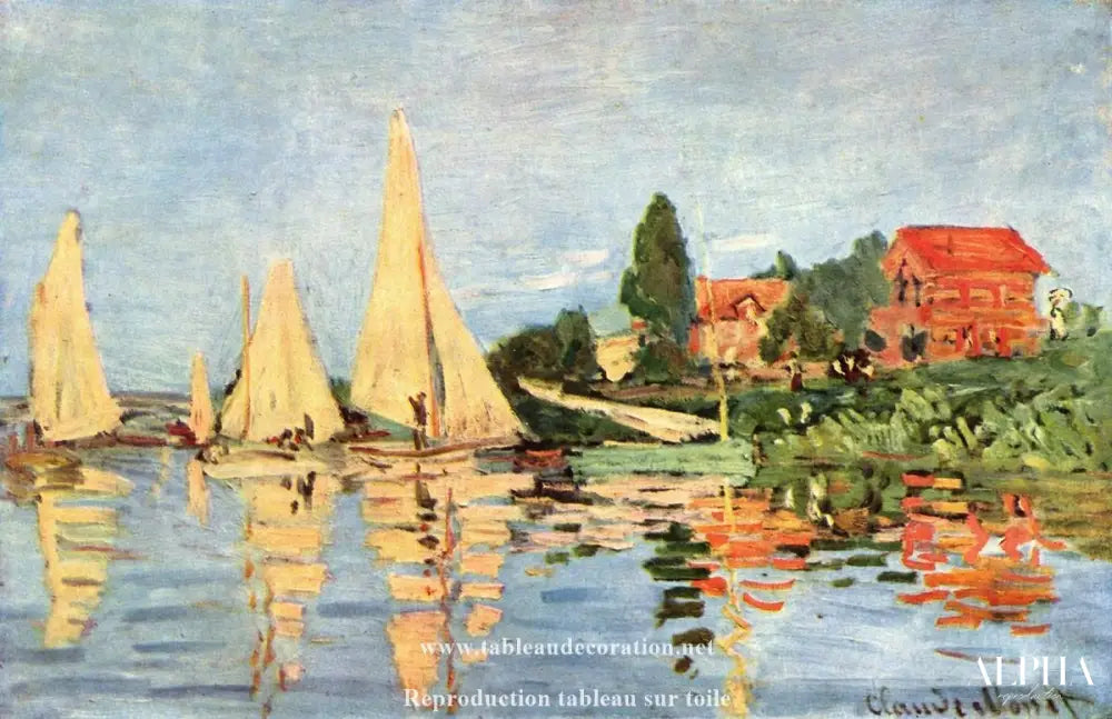 Régates à Argenteuil - Claude Monet - Reproductions de tableaux et peintures haut de gamme