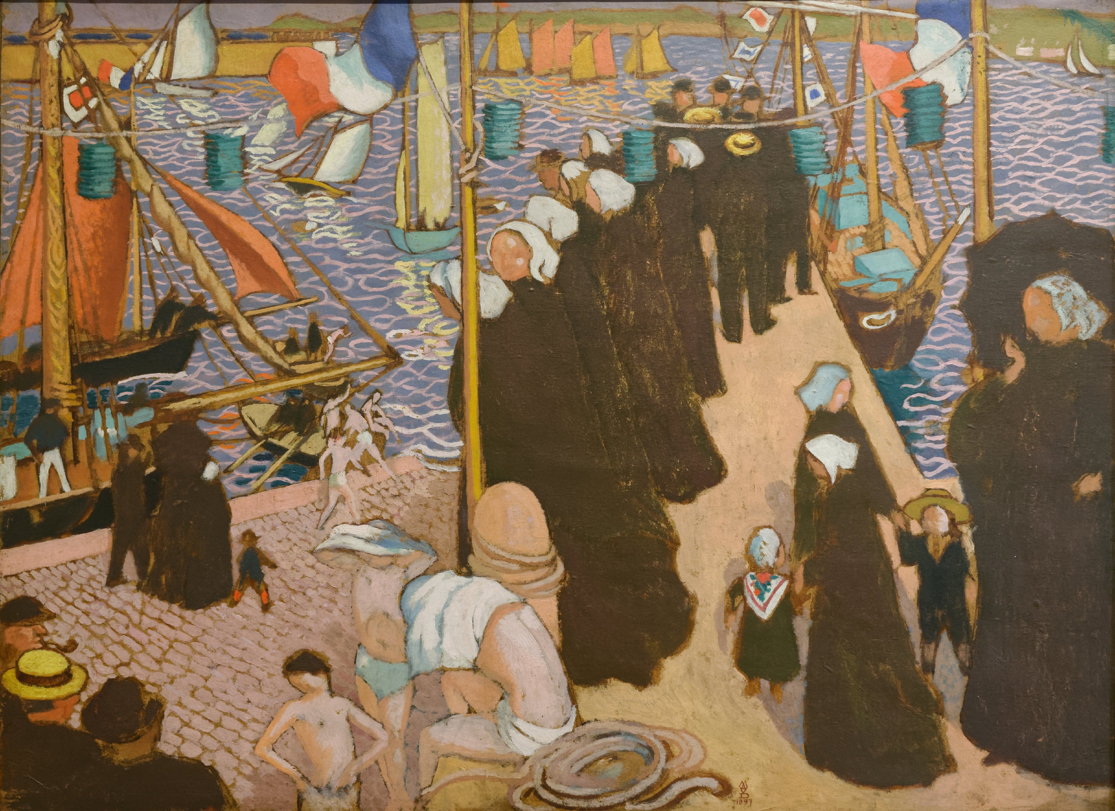 Régates à Perros-Guirec - Maurice Denis image 1 copie peinte à la main à l’huile