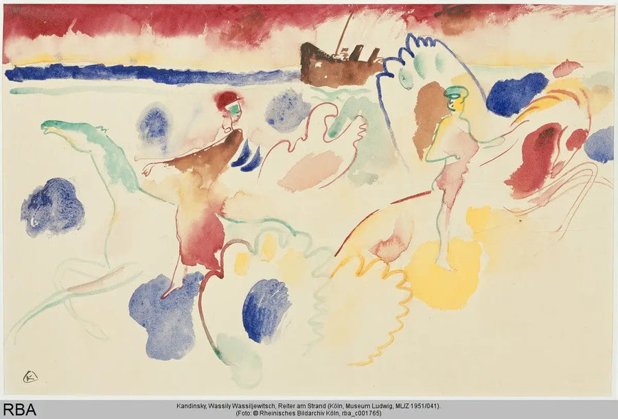 Reiter am Strand - Vassily Kandinsky