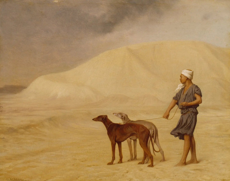 Relais de chiens dans le désert - Jean-Léon Gérôme