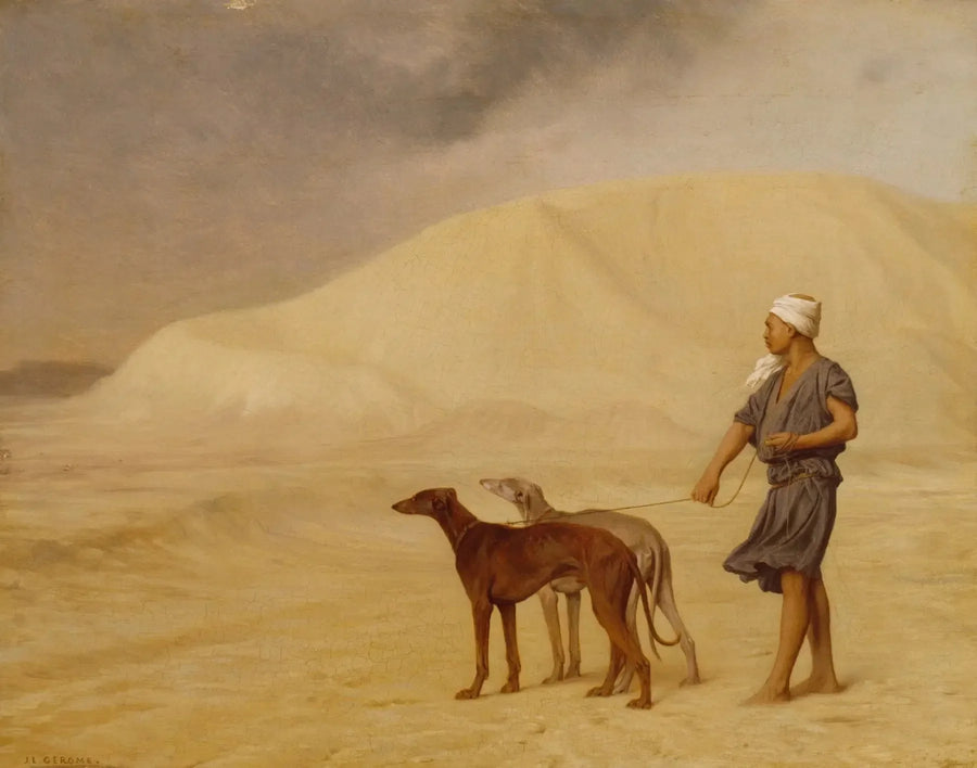 Relais de chiens dans le désert - Jean-Léon Gérôme