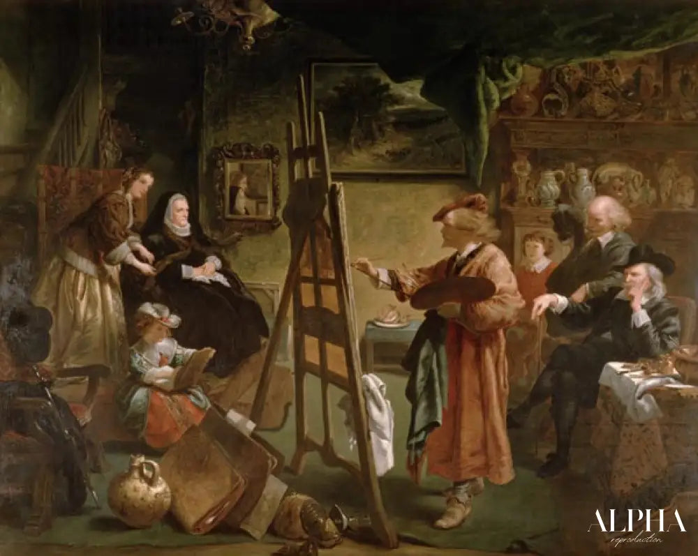 Rembrandt dans son atelier - Rembrandt van Rijn - Reproductions de tableaux et peintures haut de gamme