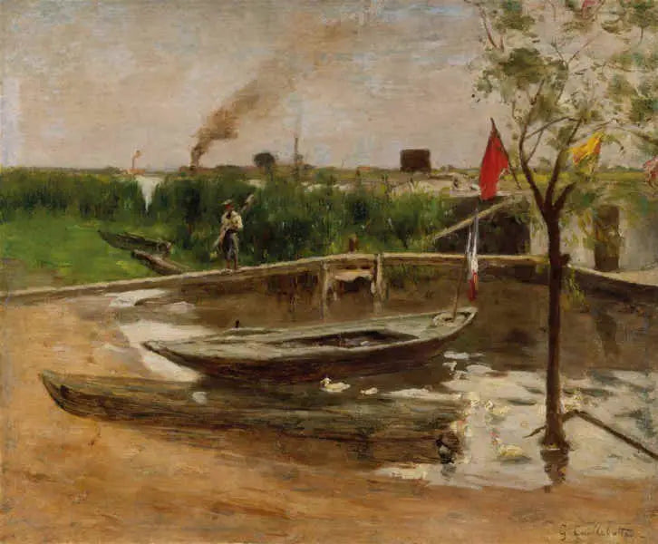 Remise de barques près de Port-Marly - Gustave Caillebotte