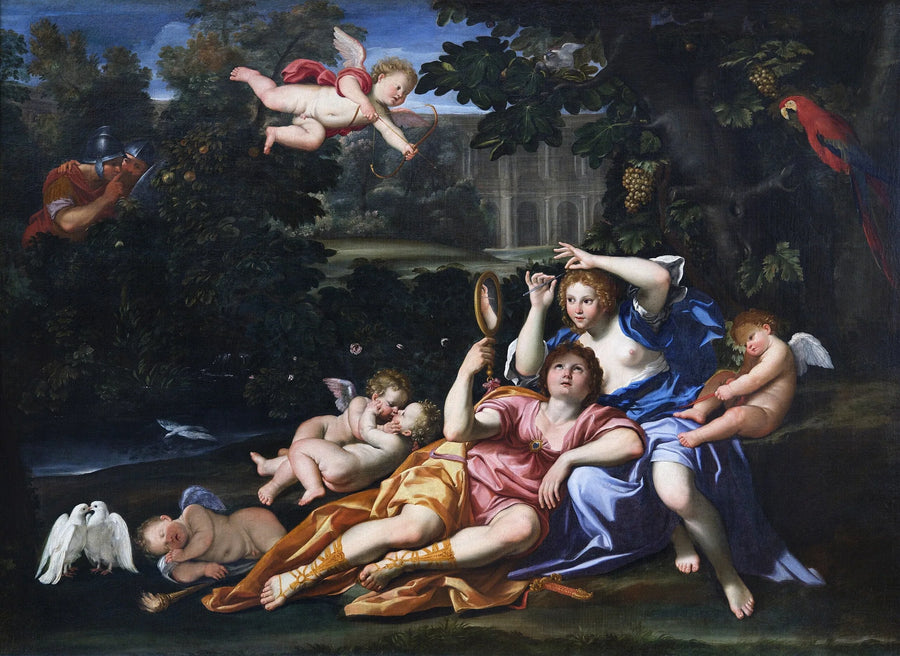 Renaud présentant un miroir à Armide - Domenichino
