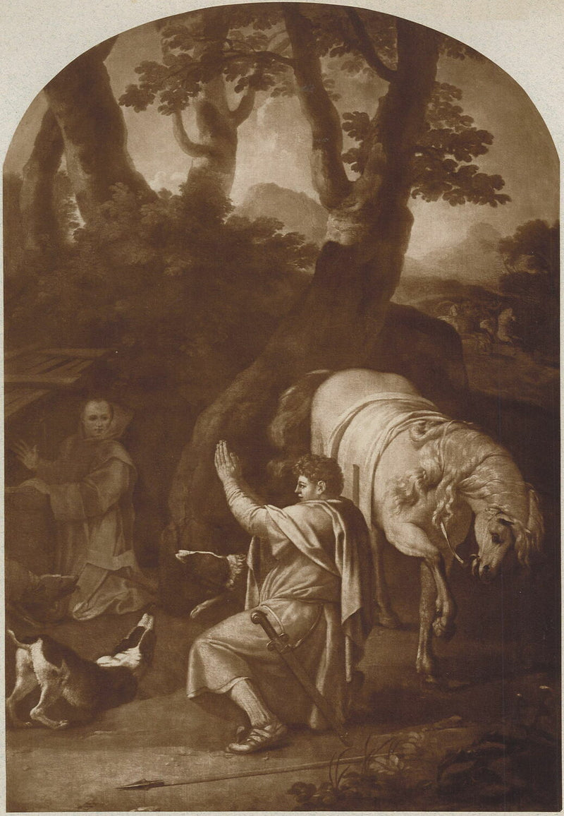 Rencontre de saint Bruno et du comte Roger de Sicile - Eustache Le Sueur