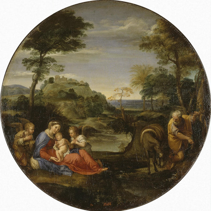 Repos pendant la fuite en Égypte - Annibale Carracci