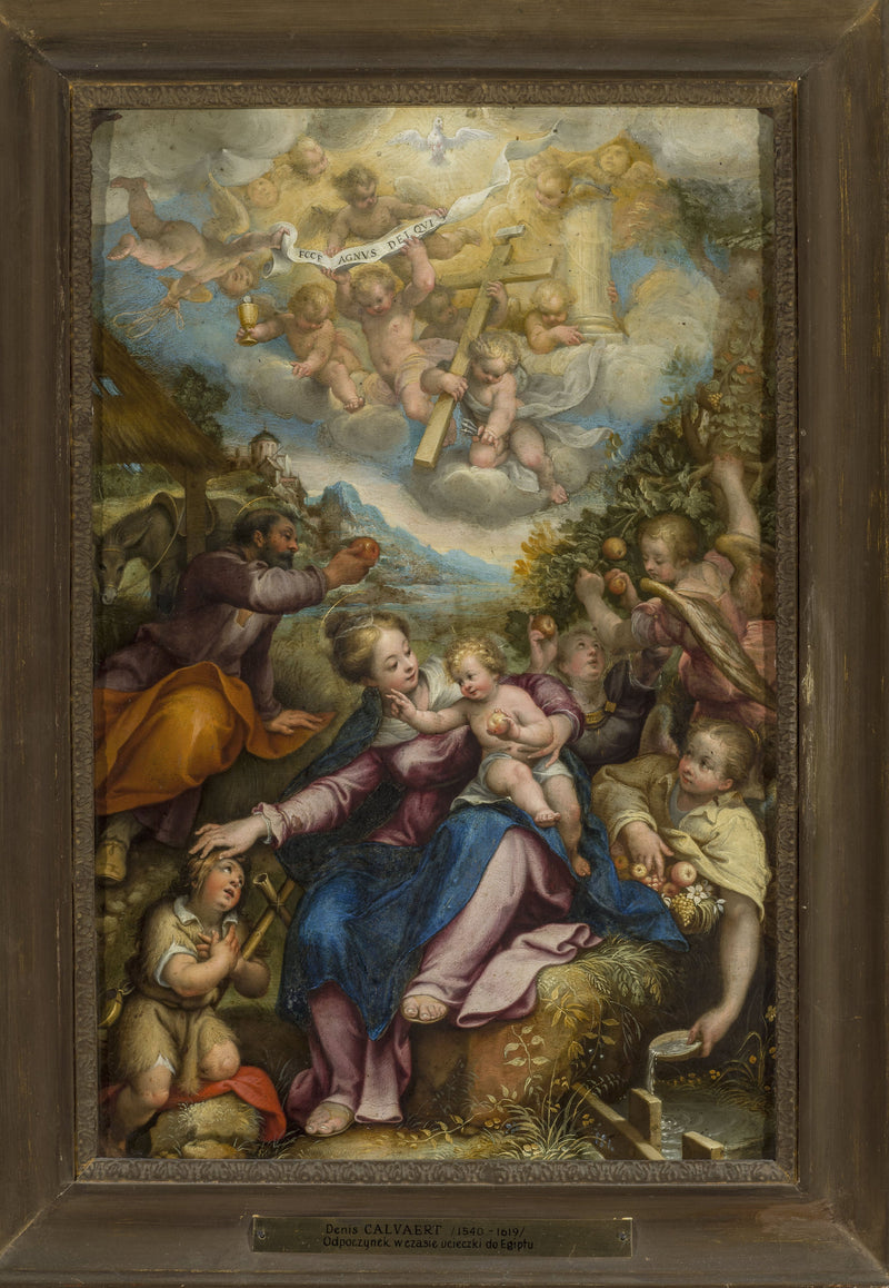 Reposez-vous pendant le vol vers l'Égypte - Denis Calvaert