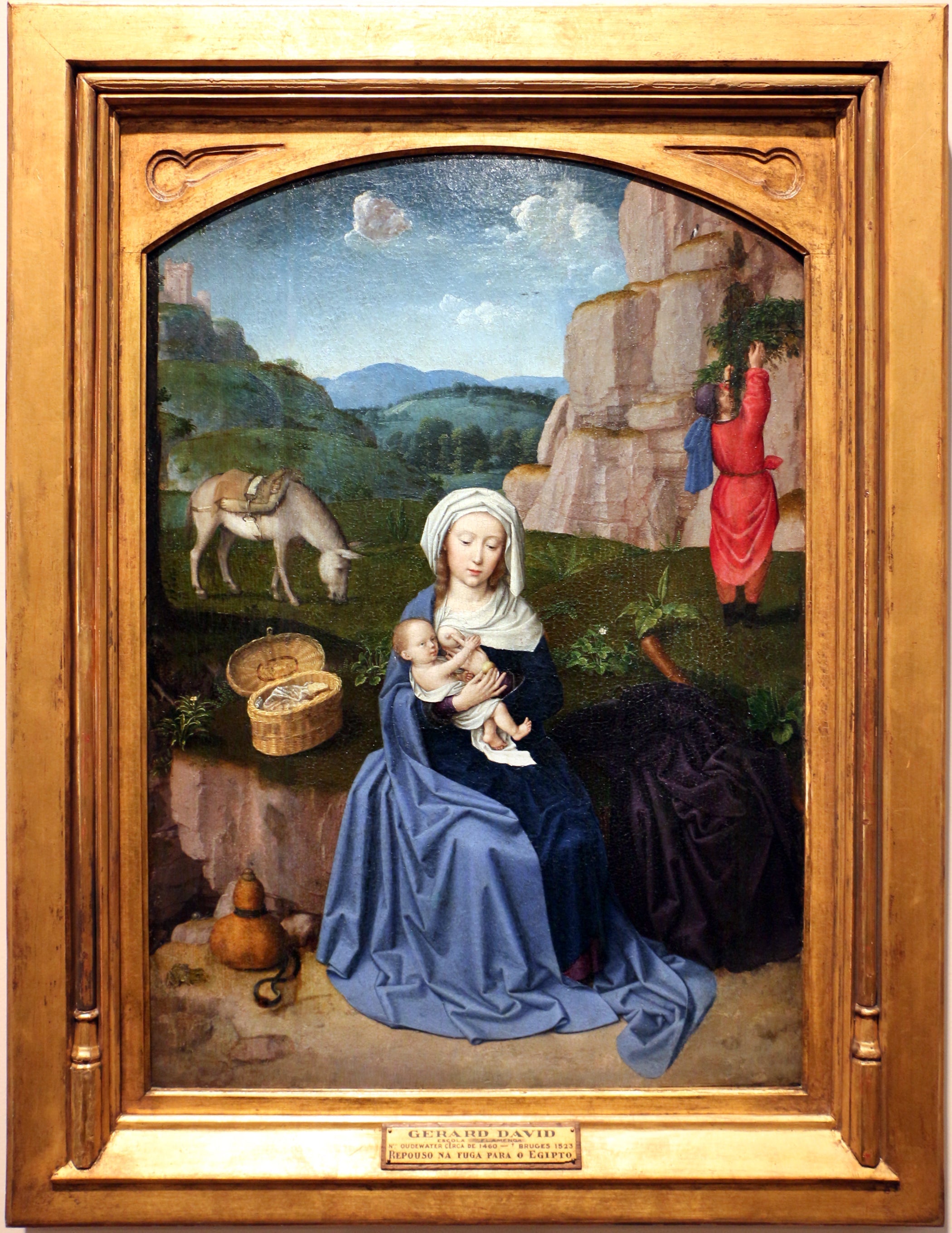 Reposez-vous pendant le vol vers l'Égypte - Gérard David