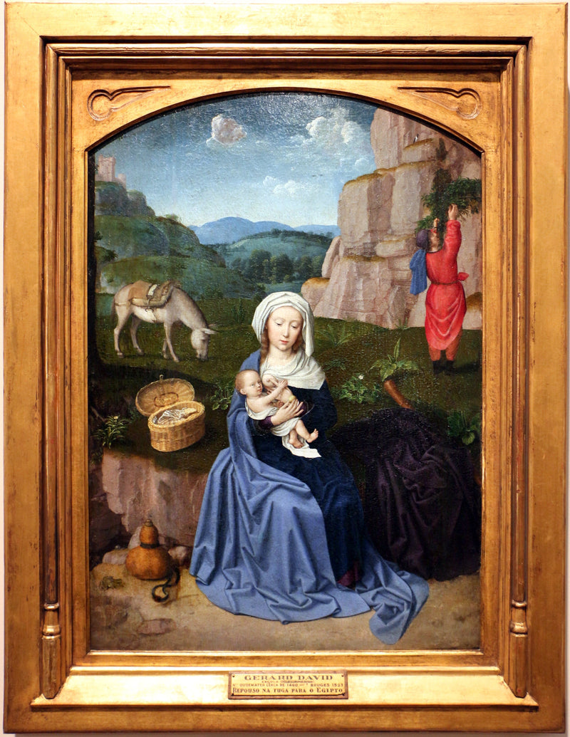 Reposez-vous pendant le vol vers l'Égypte - Gérard David