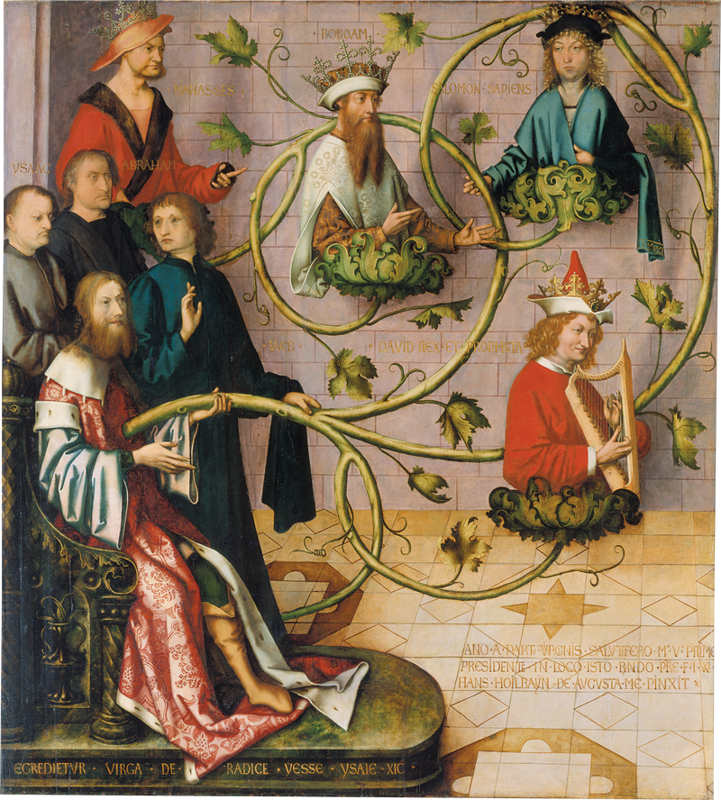 Retable dominicain de Francfort : Arbre de Jessé (partie inférieure) - Hans Holbein the Elder