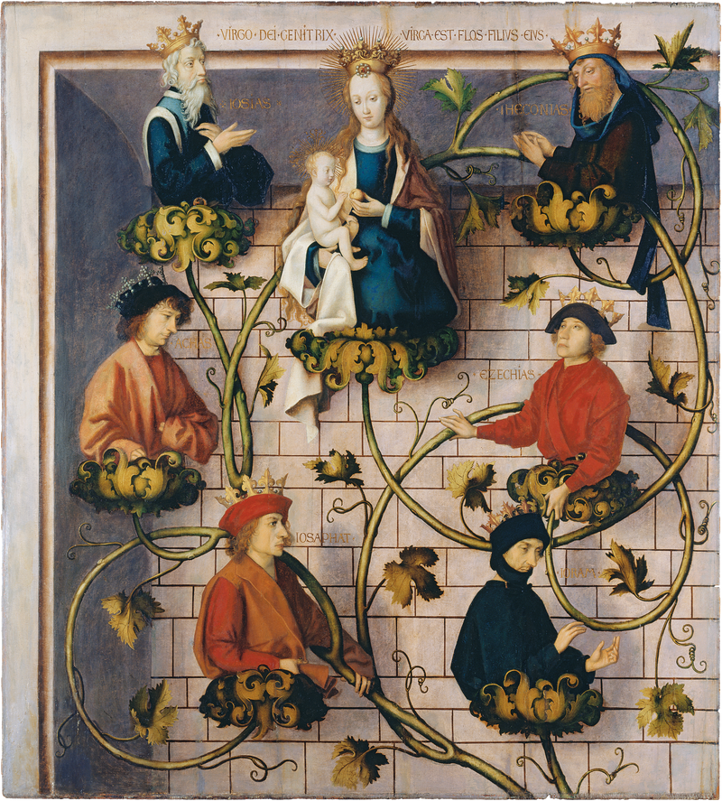 Retable dominicain de Francfort : Arbre de Jessé (partie supérieure) - Hans Holbein the Elder