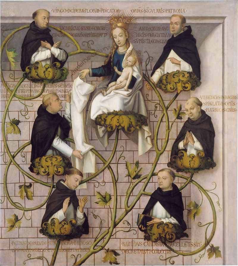 Retable dominicain de Francfort : Lignée de l’ordre dominicain (partie supérieure) - Hans Holbein the Elder
