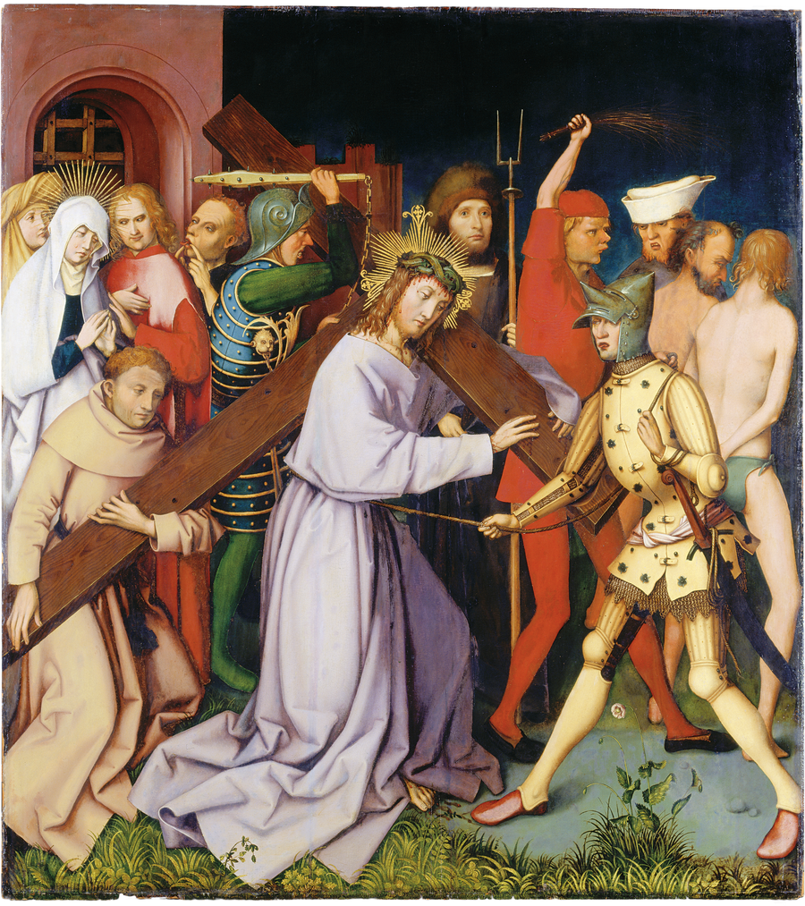 Retable dominicain de Francfort : Port de la Croix - Hans Holbein the Elder