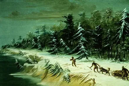 Retour au fort Frontenac en traîneau. Février 1679 - George Catlin