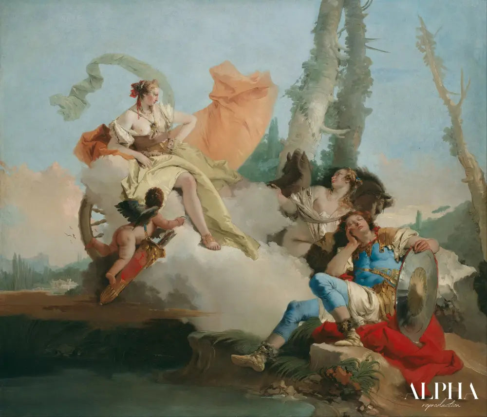 Rinaldo enchanté par Armida - Giambattista Tiepolo - Reproductions de tableaux et peintures haut de gamme