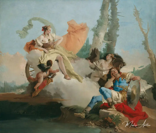 Rinaldo enchanté par Armida - Giambattista Tiepolo - Reproductions de tableaux et peintures haut de gamme