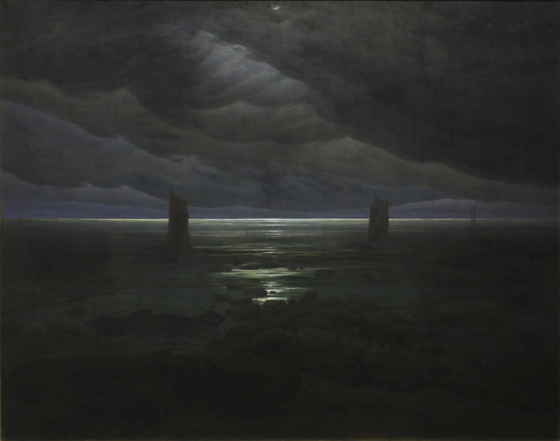 Rivage au clair de lune - Caspar David Friedrich