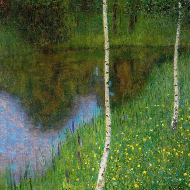Rivage de lac avec bouleaux - Gustav Klimt