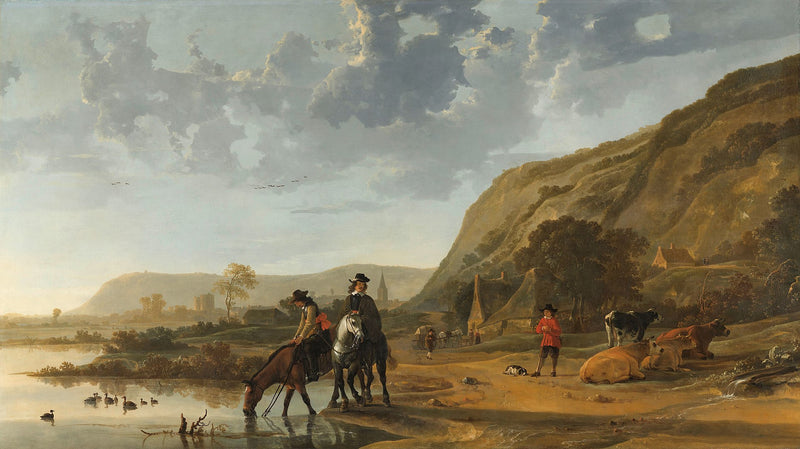 Paysage fluvial avec cavaliers - Aelbert Cuyp