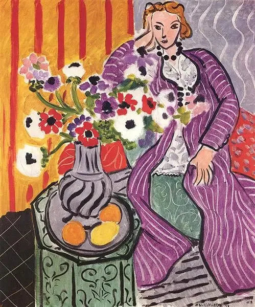 Robe violette et Anémones - Henri Matisse