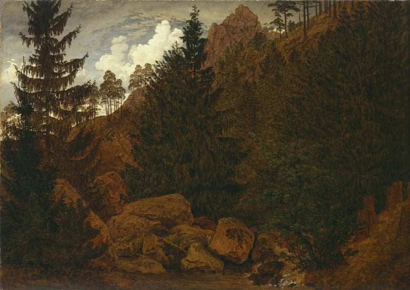 Rochers - Caspar David Friedrich