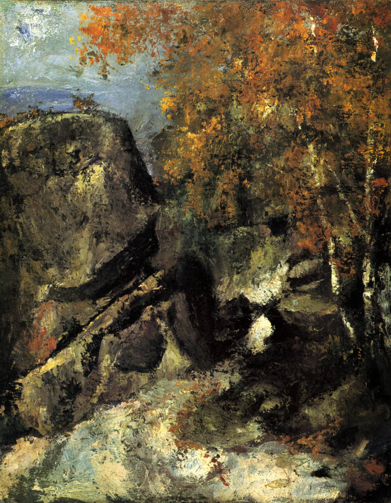 Rochers dans la forêt - Paul Cézanne
