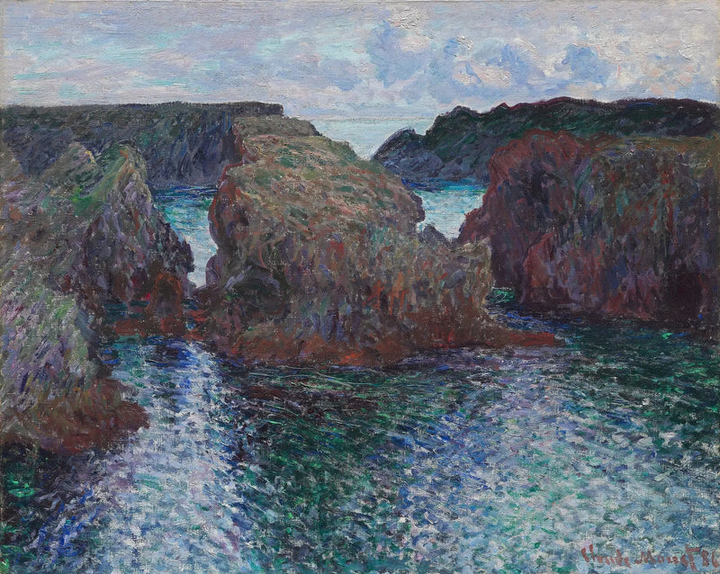 Roches à Port-Goulphar, à Belle-Île - Claude Monet
