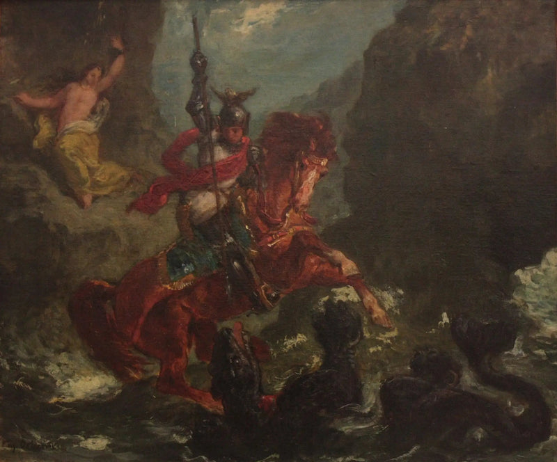 Roger délivrant Angélique - Eugène Delacroix