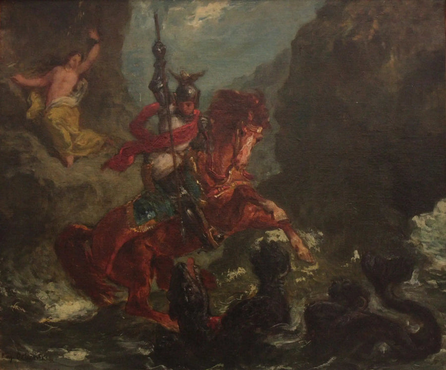 Roger délivrant Angélique - Eugène Delacroix