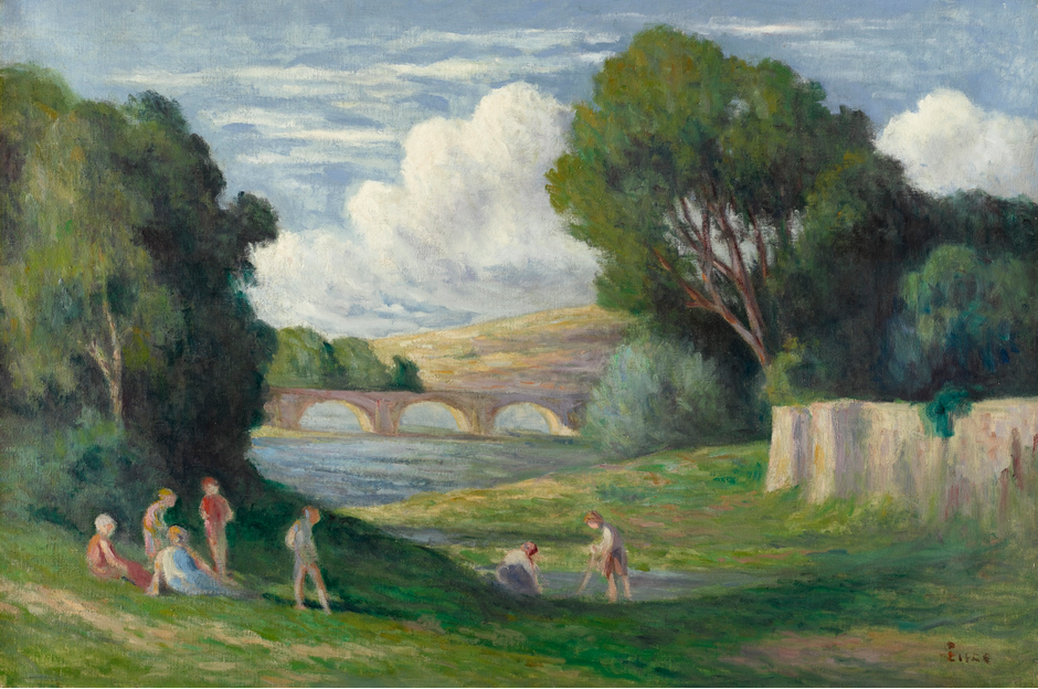 Rolleboise, baigneurs près du bras de la Seine - Maximilien Luce