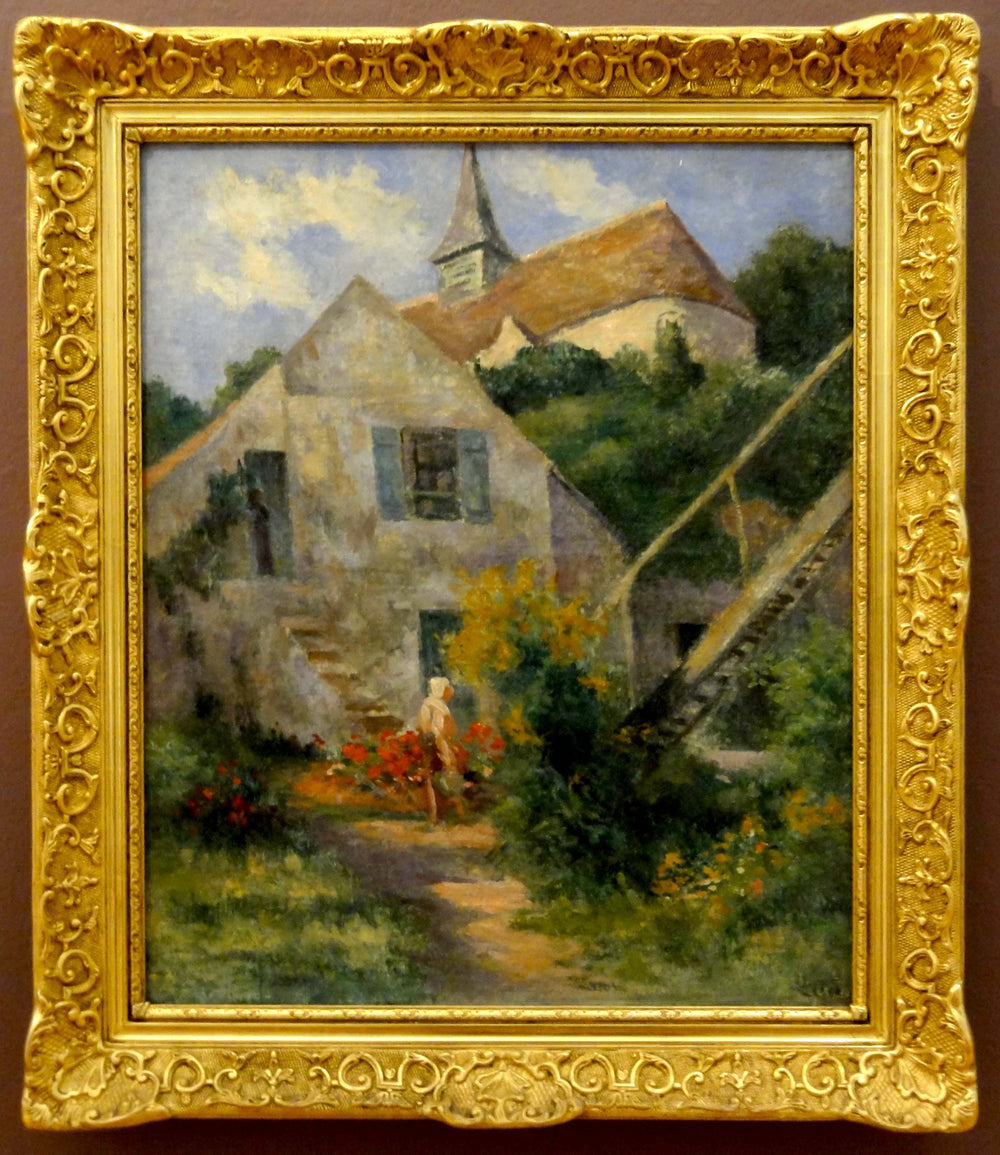 Rolleboise, l'église et la maison du peintre - Maximilien Luce image 1 reproduction d’œuvre d’art à l’huile