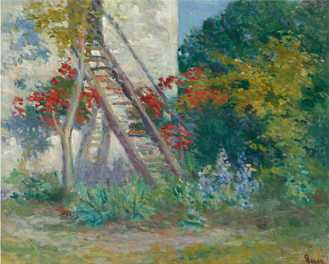 Rolleboise, l'escalier de l'atelier - Maximilien Luce