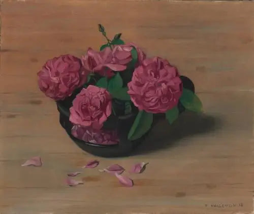 Roses et coupe noire - Félix Vallotton