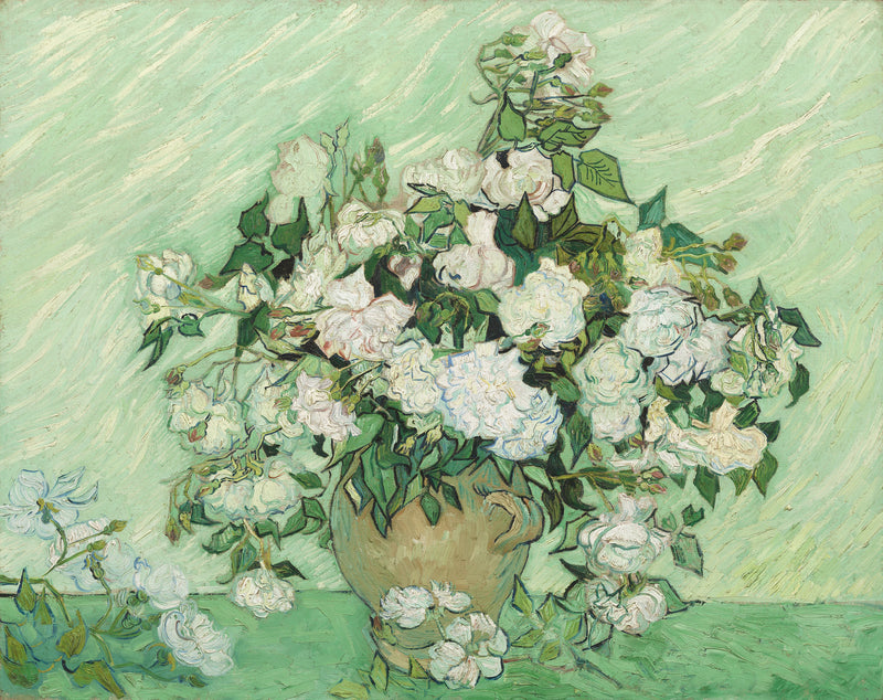 Roses dans un vase – Vincent van Gogh