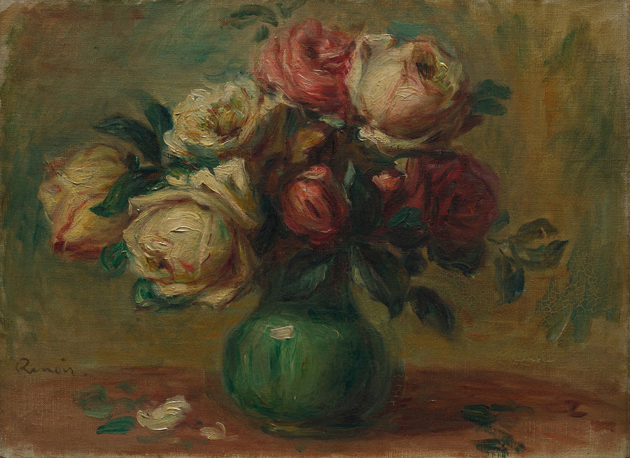 Roses dans un vase, vers 1890 – Pierre-Auguste Renoir