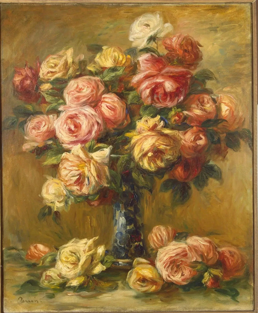Roses dans un vase, vers 1910–1917 – Renoir