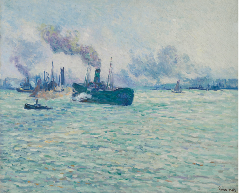 Rotterdam, scène de port - Maximilien Luce