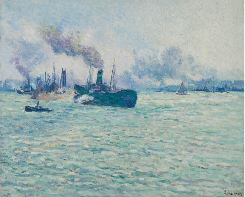 Rotterdam, scène de port - Maximilien Luce