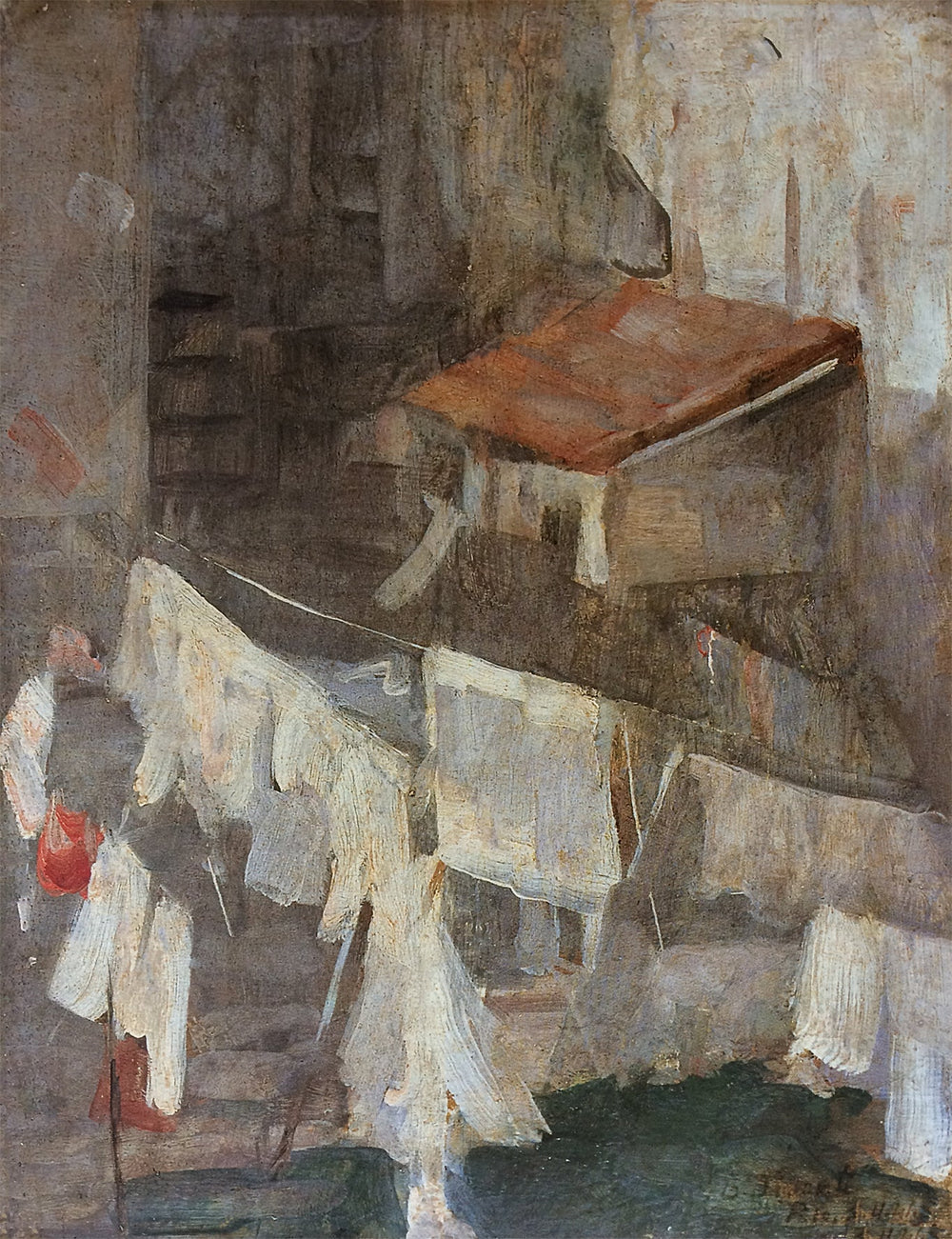 Roupas na Corda - Eliseu Visconti image 1 reproduction artisanale de tableau