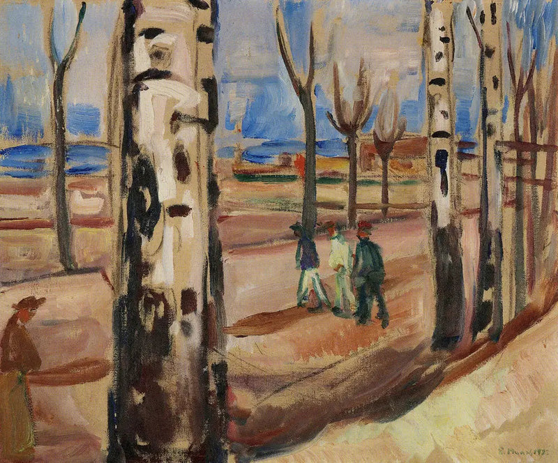Route avec abres - Edvard Munch