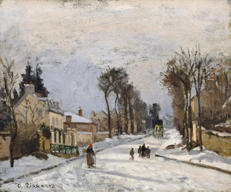 Route de Versailles à Louveciennes, effet de neige - Camille Pissarro