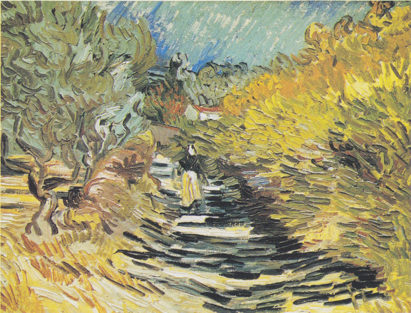 Route à Saint-Rémy avec une figure féminine, F728 – Van Gogh