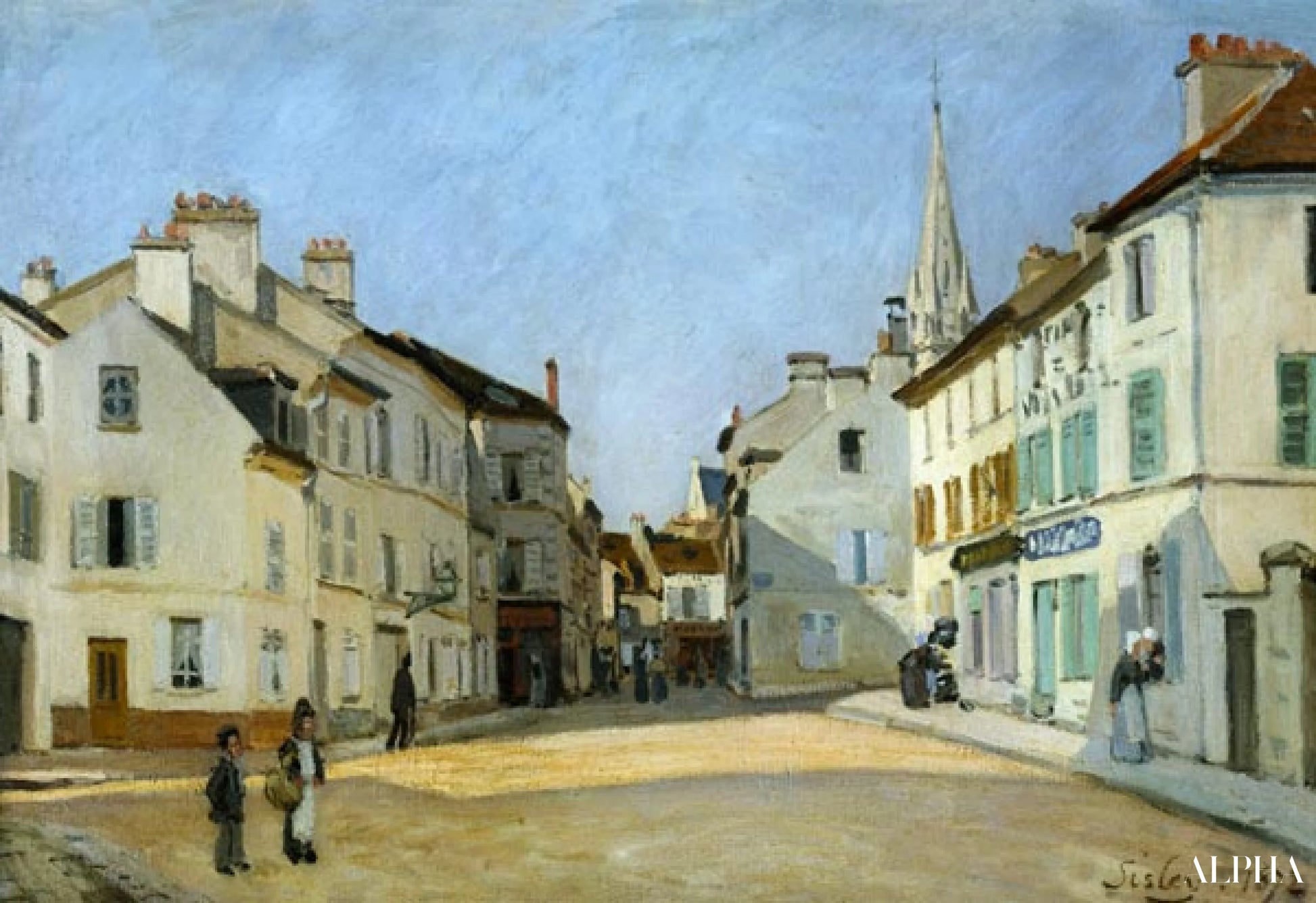 Reproduction du tableau « 🏘️ Rue de la Chaussée à Argenteuil – Alfred Sisley (vers 1872) » par Alpha Reproduction en peinture à l’huile