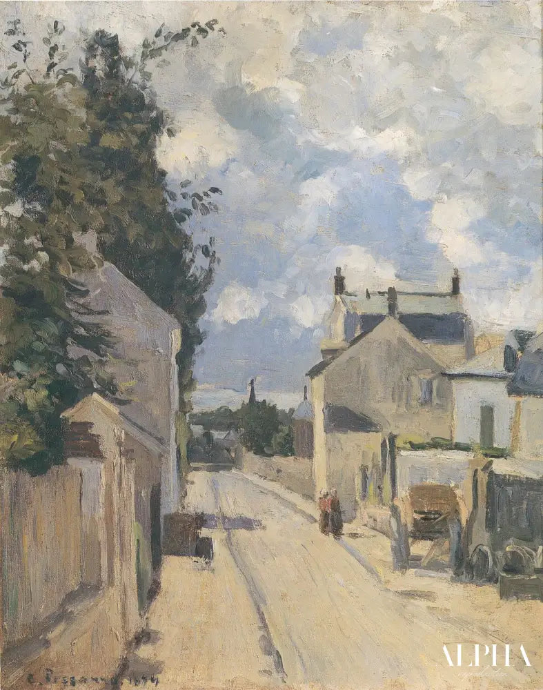 Rue de l'Hermitage, Pontoise - Camille Pissarro - Reproductions de tableaux et peintures haut de gamme