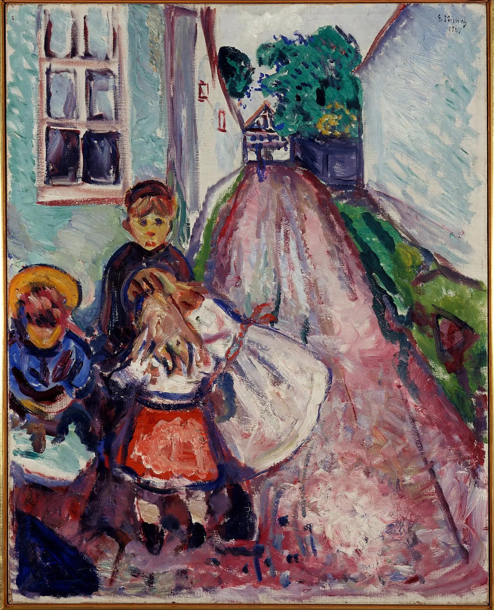 Reproduction du tableau « rue de Warnemünde - Edvard Munch » par Alpha Reproduction en peinture à l’huile