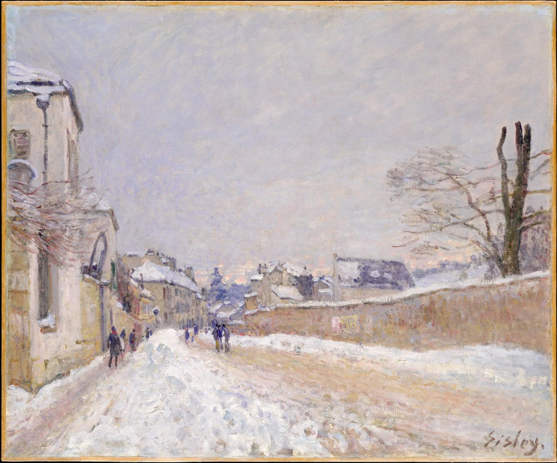 Rue Eugène Moussoir à Moret : L'hiver - Alfred Sisley