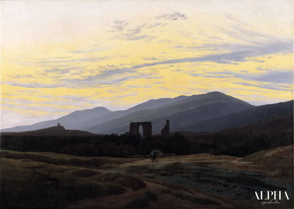 Ruine Eldena dans le massif des Géants - Caspar David Friedrich - Reproductions de tableaux et peintures haut de gamme