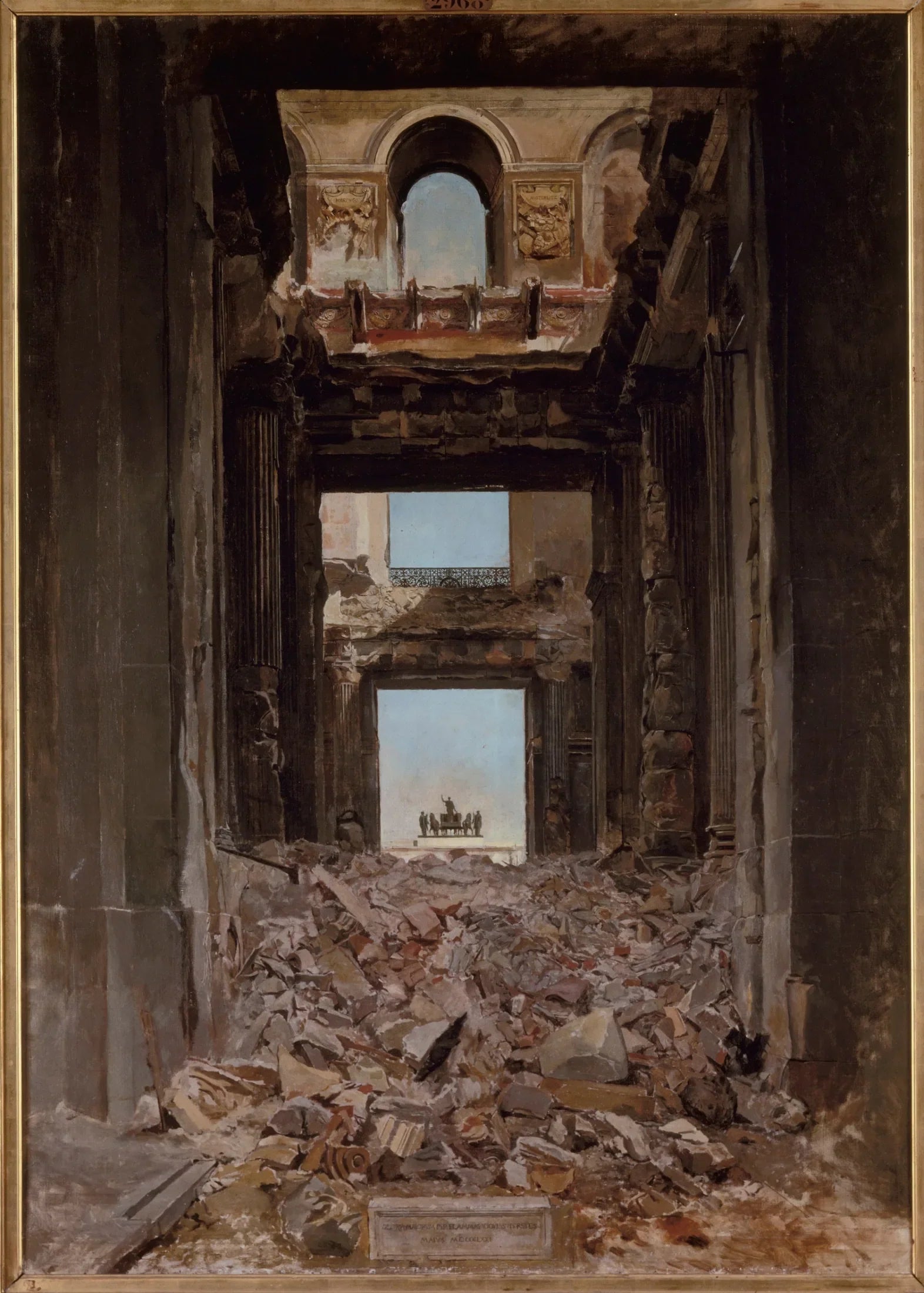 ruines des Tuileries - Ernest Meissonier image 1 reproduction de peinture à l’huile
