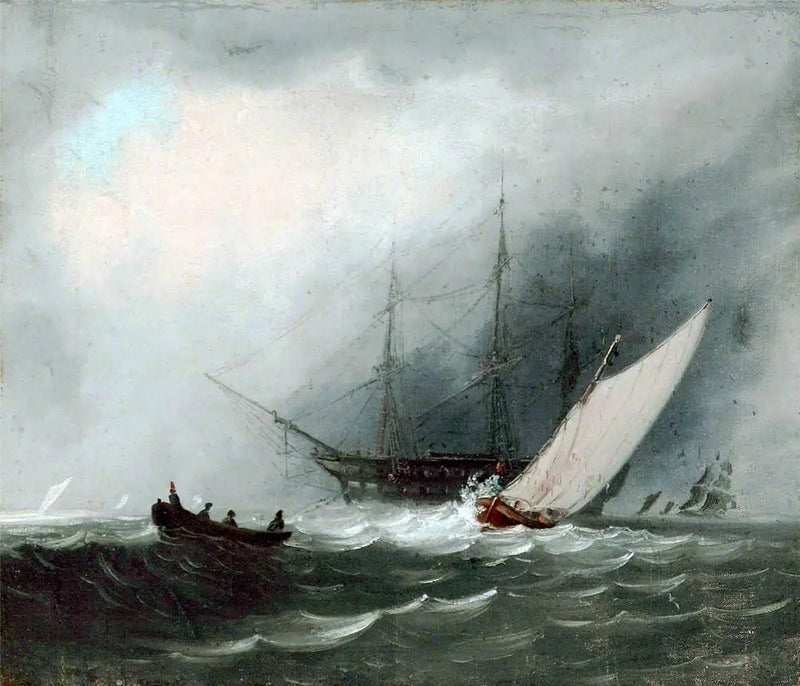 Sailing Ship (Man of War) - J. M. W. Turner